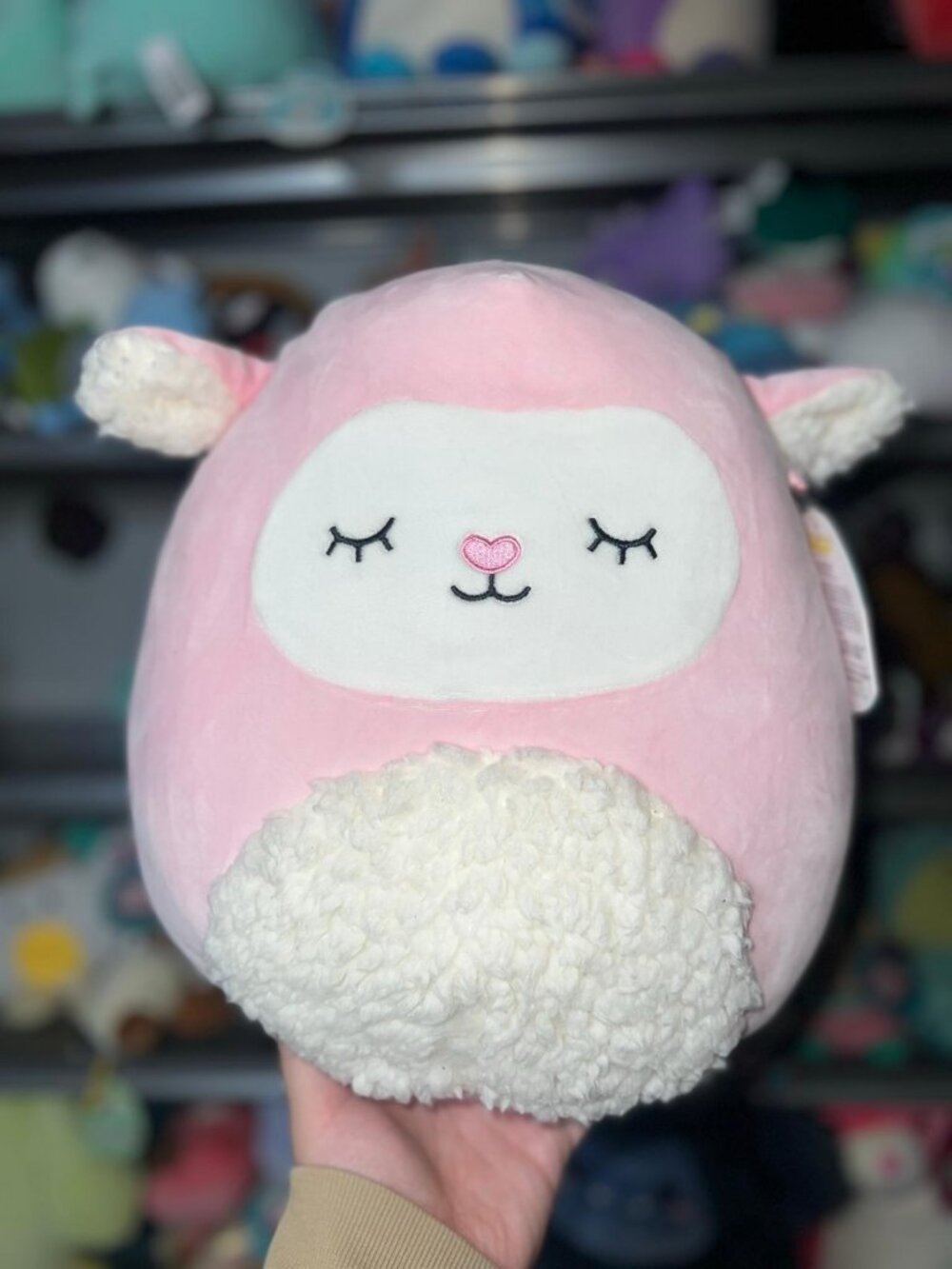 HTF Squishmallow Canadian Exclusive Elsa Pink Lamb 12" Fuzzy Belly Canada NWT